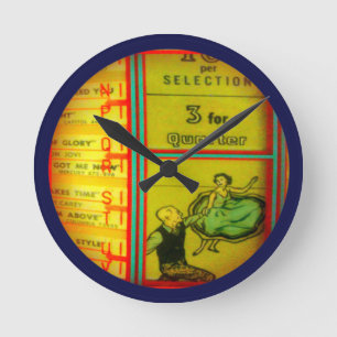 Jukebox Wall Clock! Ronde Klok
