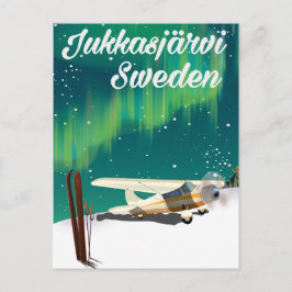 Jukkasjärvi Zweden Noorderlicht vakantieposter Briefkaart
