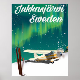 Jukkasjärvi Zweden Noorderlicht vakantieposter Poster