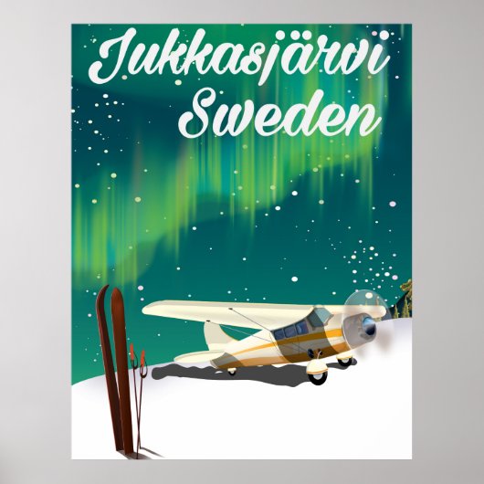 Jukkasjärvi Zweden poster voor de buitenlanders (Voorkant)