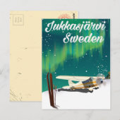 Jukkasjärvi Zweden poster voor de buitenlanders Briefkaart (Voorkant / Achterkant)