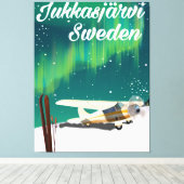 Jukkasjärvi Zweden poster voor de buitenlanders Canvas Afdruk (Insitu (Houten vloer))
