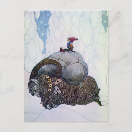 Julbocken die Geit Yule berijden Briefkaart