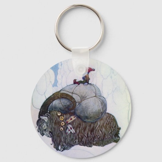 Julbocken Riding Yule Goat Sleutelhanger (Voorkant)