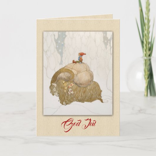 Julbocken van John Bauer (1912) Feestdagen Kaart (Voorkant)