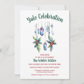 Jule Boho Kristallen Winter Bloemige Zonnewende Kaart (Voorkant)