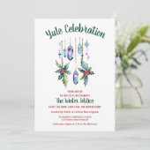 Jule Boho Kristallen Winter Bloemige Zonnewende Kaart (Staand voorkant)