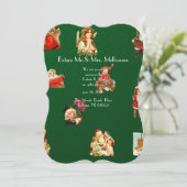 jule, kerstpatroon, Victoriaans, art nouv Save The Date (Staand voorkant)