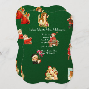 jule, kerstpatroon, Victoriaans, art nouv Save The Date