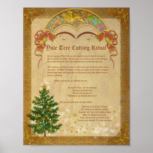 JULE TREE CUTTING RITUAL POSTER (Voorkant)