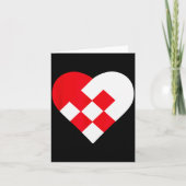 Julehjerte Danish Pleated Christmas Hearts  Kaart (Voorkant)