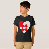 Julehjerte Danish Pleated Christmas Hearts T-shirt (Voorkant volledig)