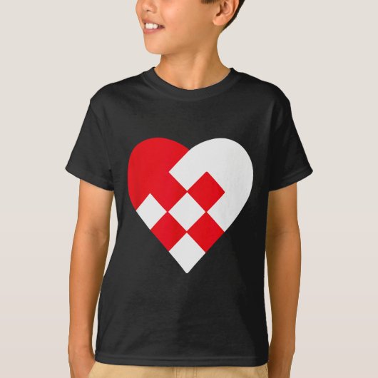 Julehjerte Danish Pleated Christmas Hearts T-shirt (Voorkant)