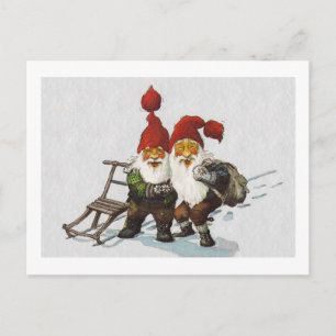 Julenisse Friends Sledding Briefkaart