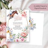 Juleps en Jazz Floral Horse Racing Vrijgezellenfee Kaart