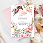 Juleps en Jazz Floral Horse Racing Vrijgezellenfee Kaart