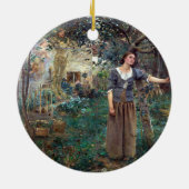 Jules Bastien-Lepage Joan of Arc Poster Keramisch Ornament (Achterkant)
