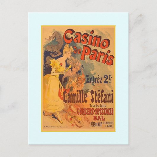 Jules Chéret,advertentie,1891 Briefkaart (Voorkant)