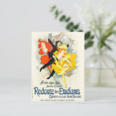 Jules Cheret Art Nouveau Briefkaart (Staand voorkant)