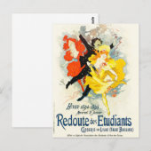 Jules Cheret Art Nouveau Briefkaart (Voorkant / Achterkant)