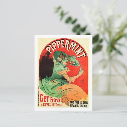 Jules Cheret Briefkaart (Staand voorkant)