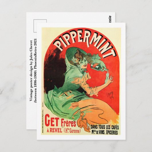 Jules Cheret Briefkaart (Voorkant / Achterkant)