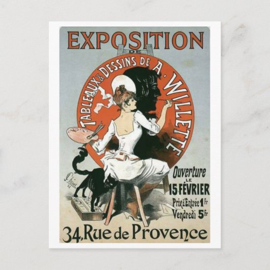 Jules Cheret Briefkaart (Voorkant)