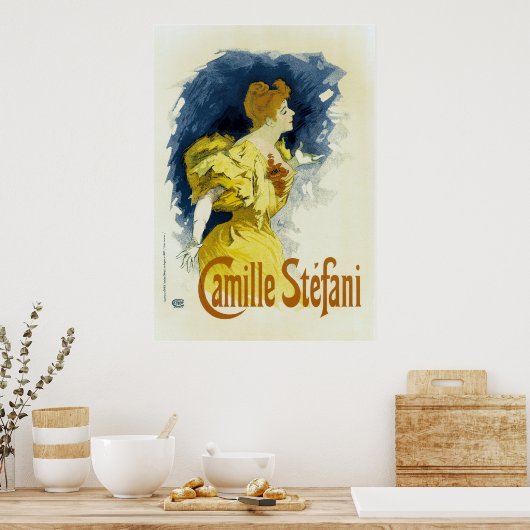 Jules Cheret ~ Camille Stefani Poster (Keuken)
