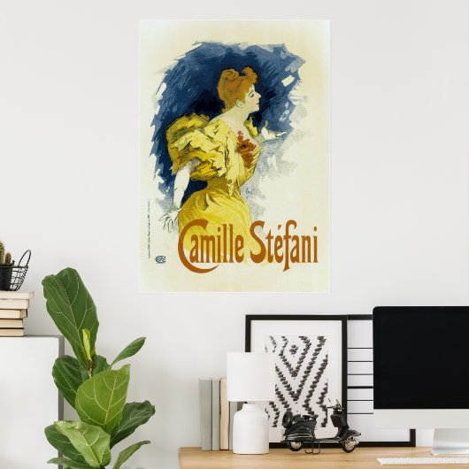 Jules Cheret ~ Camille Stefani Poster (Thuiskantoor)