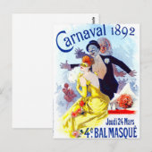 Jules Cheret Carnaval Briefkaart (Voorkant / Achterkant)