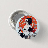 Jules Cheret Exposition Art Nouveau Button (Voorkant /achterkant)