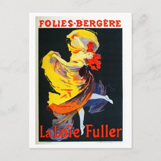 Jules Cheret-Folies Berger Briefkaart (Voorkant)