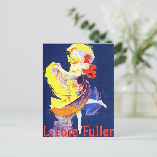 Jules Cheret Folies Bergere Briefkaart (Staand voorkant)