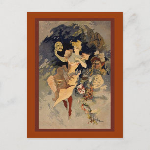 Jules Cheret "La Danse" 1891 Briefkaart
