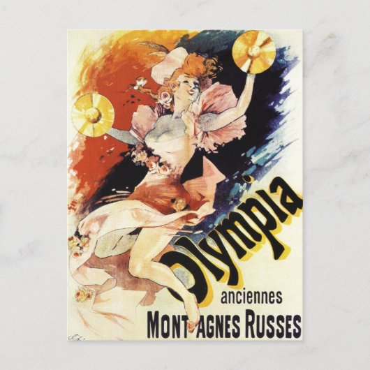 Jules Cheret Olympia Briefkaart (Voorkant)