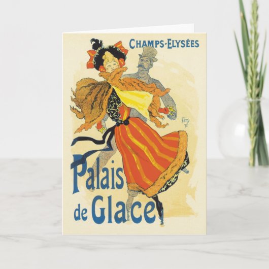 Jules Cheret - Palais DE Clace Feestdagen Kaart (Voorkant)