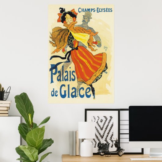 Jules Cheret - Palais de Glace Poster (Thuiskantoor)