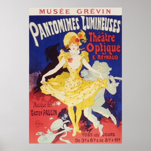 Jules Cheret Pantomimes Lumineuses Poster (Voorkant)