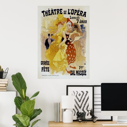 Jules Cheret ~ Theater de L'Opera Poster (Thuiskantoor)