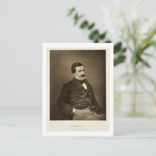 Jules Francois Felix Husson, Champfleury (1821-8) Briefkaart (Staand voorkant)