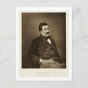 Jules Francois Felix Husson, Champfleury (1821-8) Briefkaart