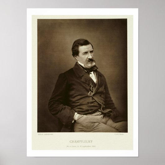 Jules Francois Felix Husson, Champfleury (1821-8) Poster (Voorkant)