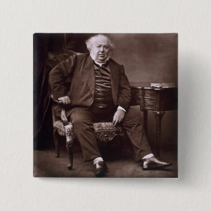 Jules Janin (1804-74), van 'Galerie Contemporaine' Vierkante Button 5,1 Cm