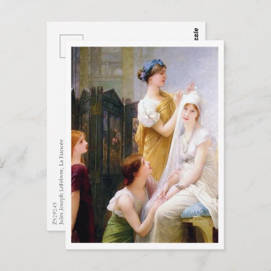 Jules Joseph LeFebvre, La Fiancée Briefkaart (Voorkant / Achterkant)
