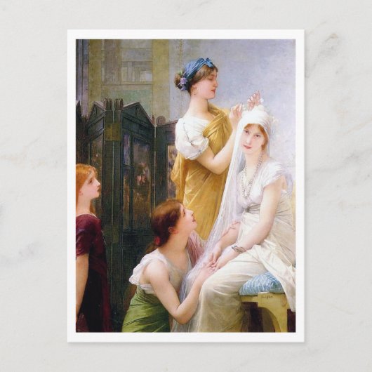 Jules Joseph LeFebvre, La Fiancée Briefkaart (Voorkant)