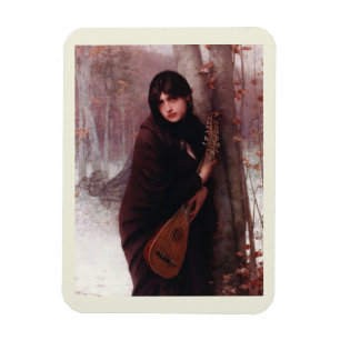 Jules Joseph Lefebvre, meisje met een Mandolin Art Magneet