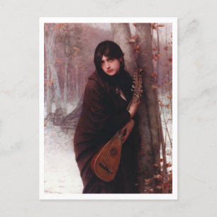 Jules Joseph Lefebvre, meisje met Mandolin Briefkaart