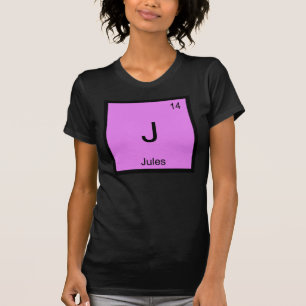 Jules Naam Chemie Element Periodiek Systeem T-shirt