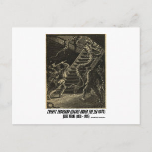 Jules Verne 20.000 liga Squid Briefkaart