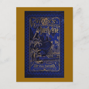 Jules Verne A Floating City Antiek Book Hoesje Briefkaart